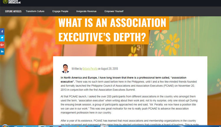 PCAAE column article featured in AssociationSuccess.org